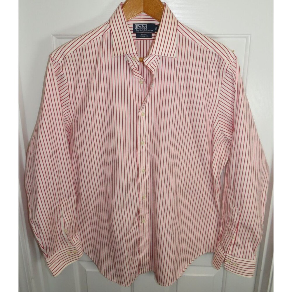 Polo Ralph Lauren Regent Classic Fit Vertical Striped Shirt Mens 17 34/35